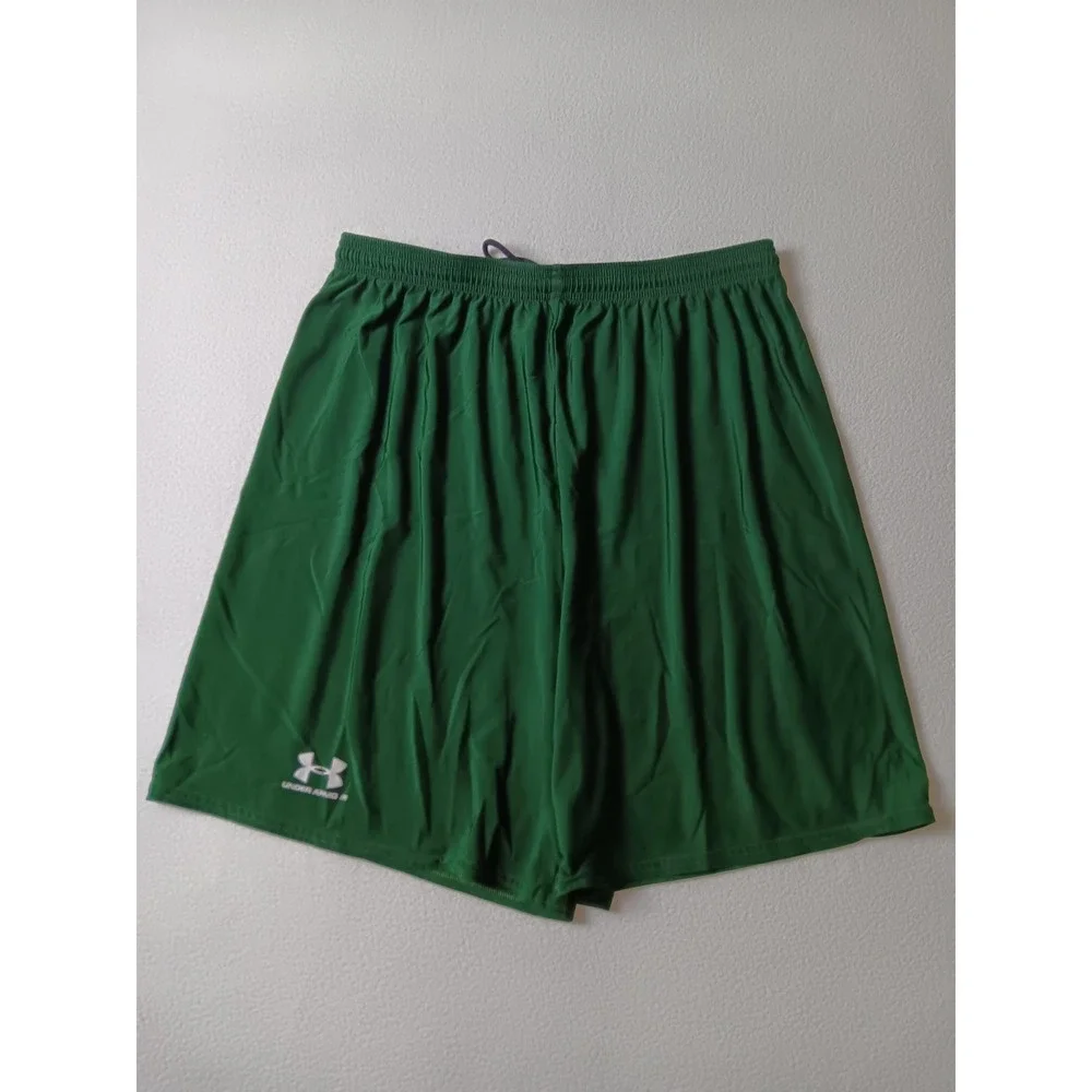 Under Armour Mens Forest Green HeatGear Athletic Soccer Shorts Size Large